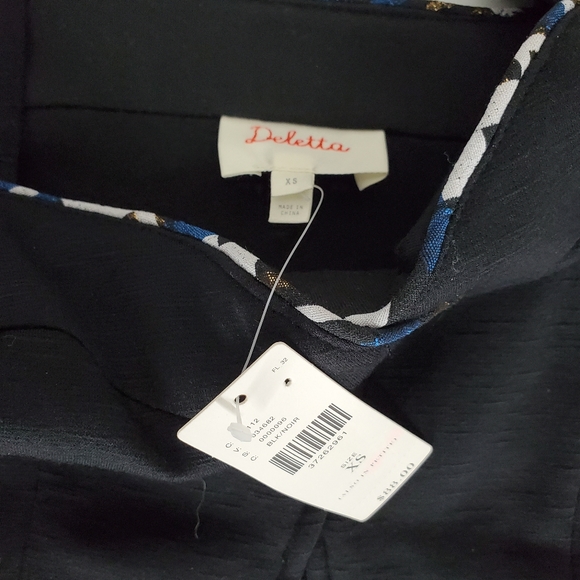 NWT Anthropologie Nathalie Peplum Metallic Plaid Top By Deletta SZ XS Academia - Picture 13 of 14